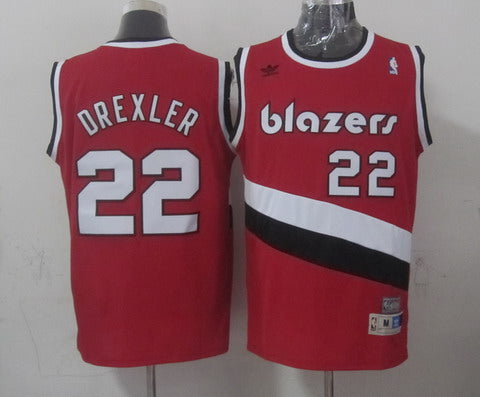 Clyde Drexler Portland Trail Blazers red Throwback jersey