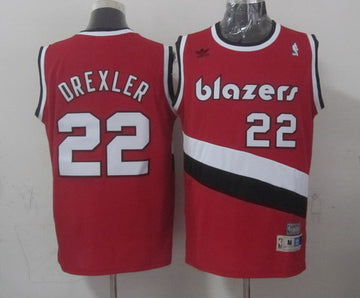 Clyde Drexler Portland Trail Blazers red Throwback jersey