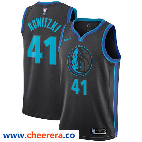 Dirk Nowitzki Dallas Mavericks charcoal jersey