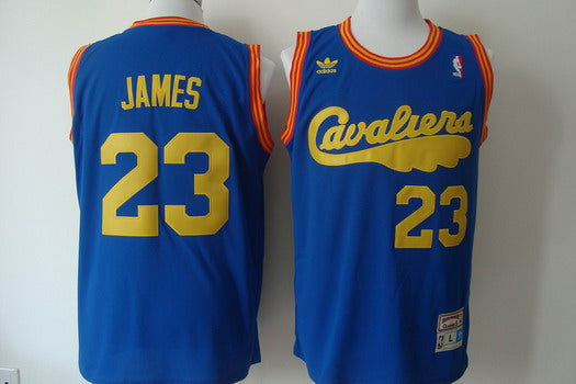LeBron James Cleveland Cavaliers blue Throwback jersey