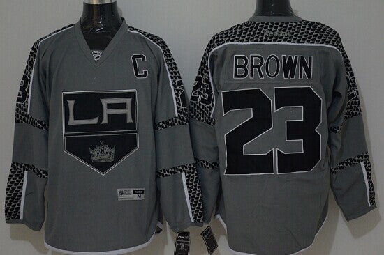 Dustin Brown Los Angeles Kings charcoal jersey