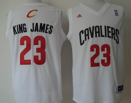 King James Nickname Cleveland Cavaliers white Fashion jersey