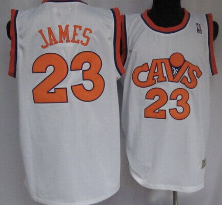 LeBron James CavFanatic Cleveland Cavaliers white Throwback jersey