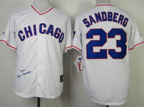 Ryne Sandberg Chicago Cubs white Throwback jersey
