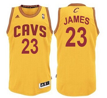 LeBron James Cleveland Cavaliers yellow jersey