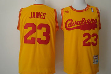 LeBron James Cleveland Cavaliers yellow Throwback jersey