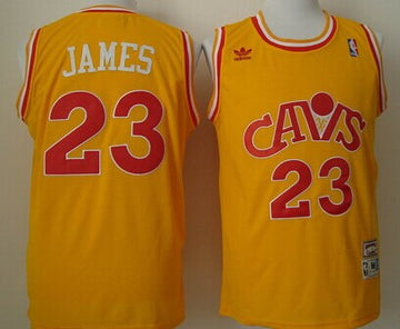 LeBron James CavFanatic Cleveland Cavaliers yellow Throwback jersey