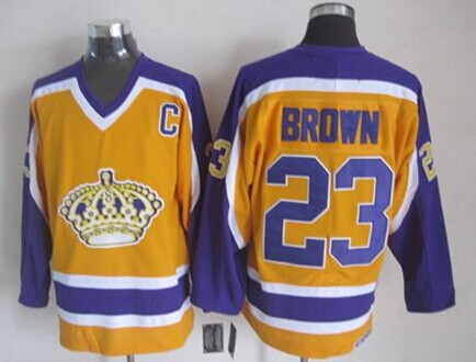 Dustin Brown Los Angeles Kings yellow Throwback jersey