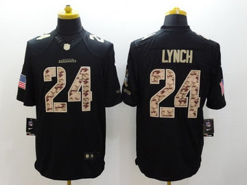 Nike Marshawn Lynch Seattle Seahawks black Salute To Service jersey