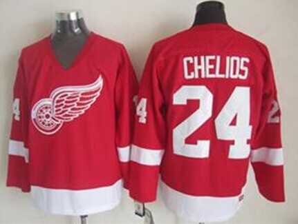 Chris Chelios Detroit Red Wings red Throwback jersey