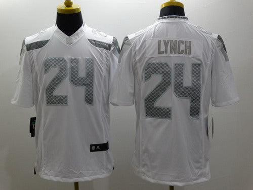 Nike Marshawn Lynch Seattle Seahawks platinum Limited jersey