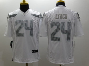Nike Marshawn Lynch Seattle Seahawks platinum Limited jersey