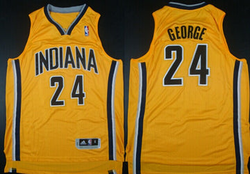 Paul George Revolution Indiana Pacers yellow Authentic jersey