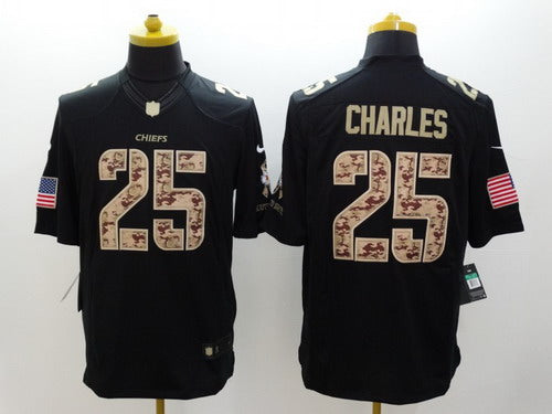 Nike Jamaal Charles Kansas City Chiefs black Salute To Service jersey