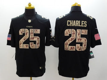 Nike Jamaal Charles Kansas City Chiefs black Salute To Service jersey
