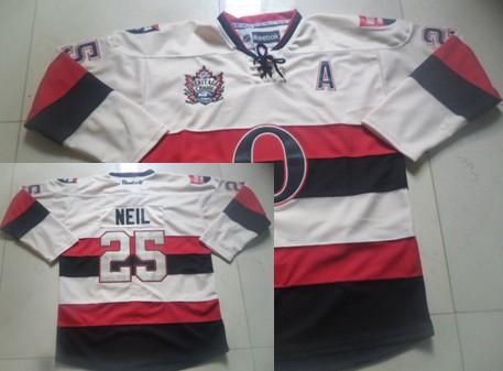 Chris Neil Ottawa Senators cream Heritage jersey
