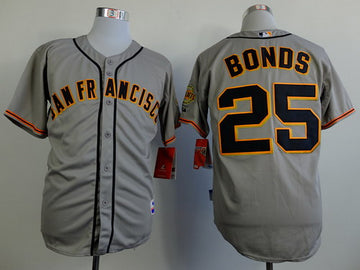Barry Bonds San Francisco Giants gray jersey