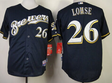 Kyle Lohse Milwaukee Brewers navy jersey