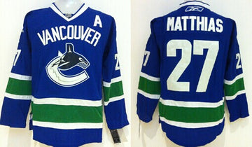 Shawn Matthias Vancouver Canucks blue jersey