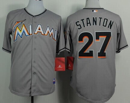 Mike Stanton Miami Marlins gray jersey