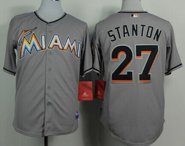 Mike Stanton Miami Marlins gray jersey