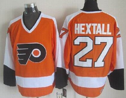 Ron Hextall Philadelphia Flyers orange Throwback jersey