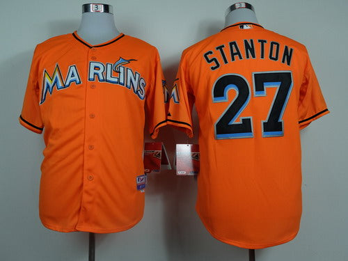 Mike Stanton Miami Marlins orange jersey