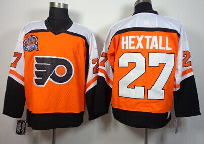 Ron Hextall Stanley Cup Philadelphia Flyers orange Throwback jersey