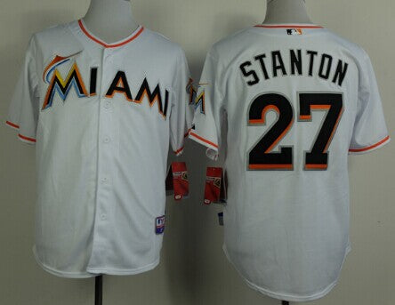 Mike Stanton Miami Marlins white jersey