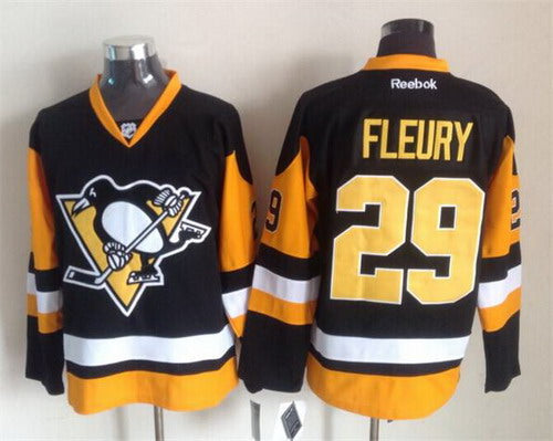 Marc-Andre Fleury Pittsburgh Penguins black Third jersey