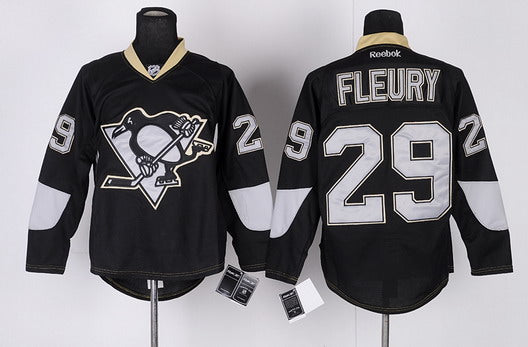 Marc-Andre Fleury Pittsburgh Penguins black jersey
