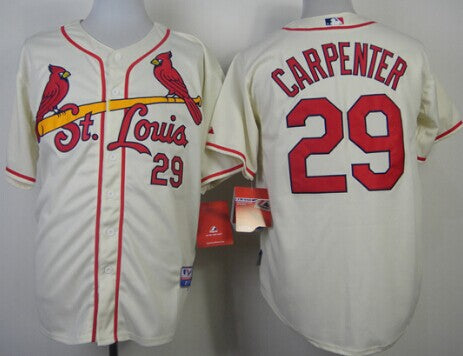 Chris Carpenter St. Louis Cardinals cream jersey