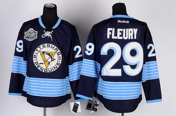 Marc-Andre Fleury Pittsburgh Penguins navy Third jersey