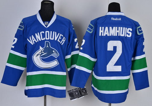 Dan Hamhuis Vancouver Canucks blue jersey