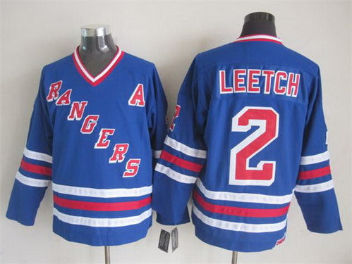 Brian Leetch New York Rangers blue Throwback jersey