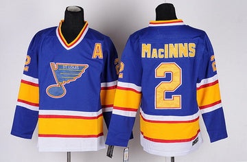 Al MacInnis St. Louis Blues blue Throwback jersey