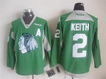 Duncan Keith Chicago Blackhawks green jersey