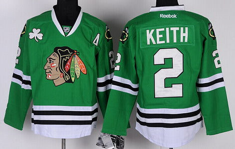 Duncan Keith Chicago Blackhawks green jersey