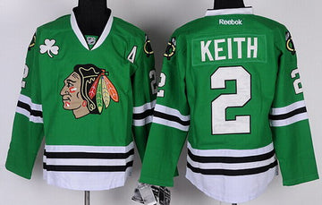 Duncan Keith Chicago Blackhawks green jersey