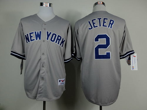 Derek Jeter Name New York Yankees gray jersey