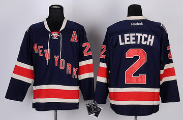 Brian Leetch New York Rangers navy Third jersey