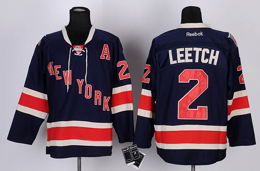 Brian Leetch New York Rangers navy Third jersey