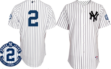 Derek Jeter New York Yankees white jersey