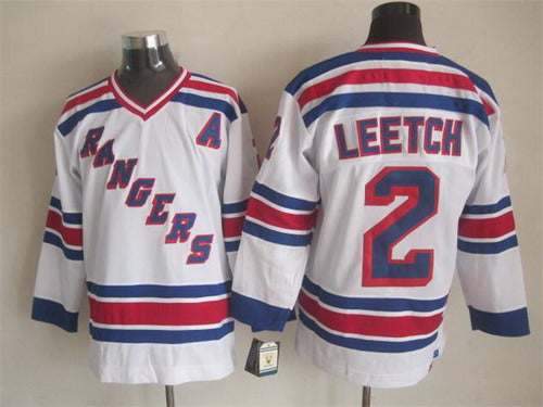 Brian Leetch New York Rangers white Throwback jersey
