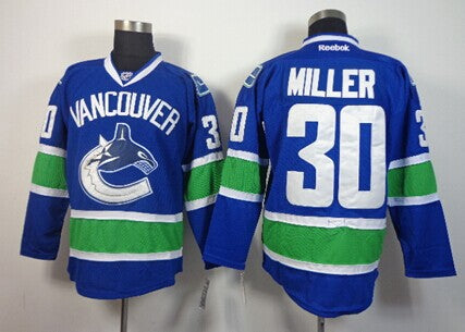 Ryan Miller Vancouver Canucks blue jersey