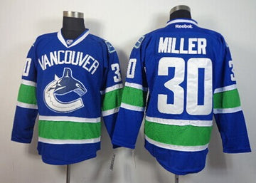 Ryan Miller Vancouver Canucks blue jersey