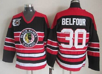 Ed Belfour Chicago Blackhawks black Throwback jersey