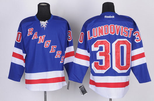 Henrik Lundqvist New York Rangers blue jersey
