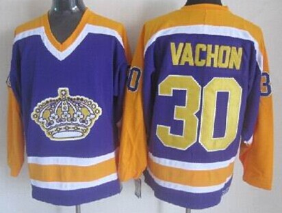 Rogie Vachon Los Angeles Kings purple Throwback jersey