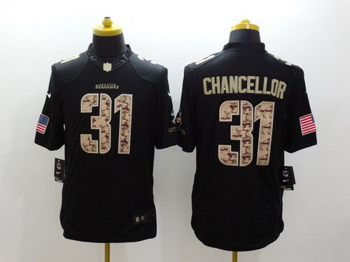 Nike Kam Chancellor Seattle Seahawks black Salute To Service jersey